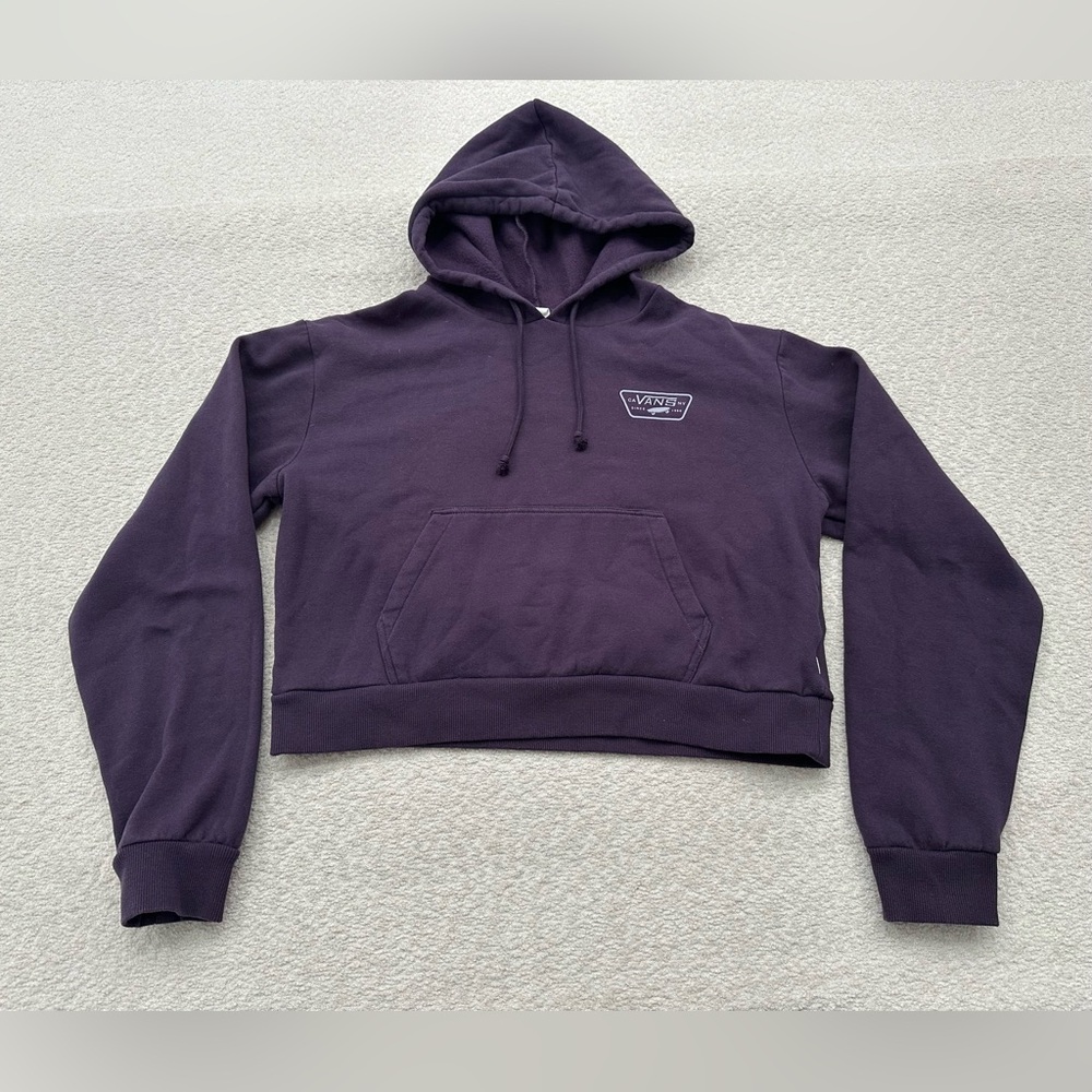 Vans Women's Purple Long Sleeve Logo Hoodie Size Large